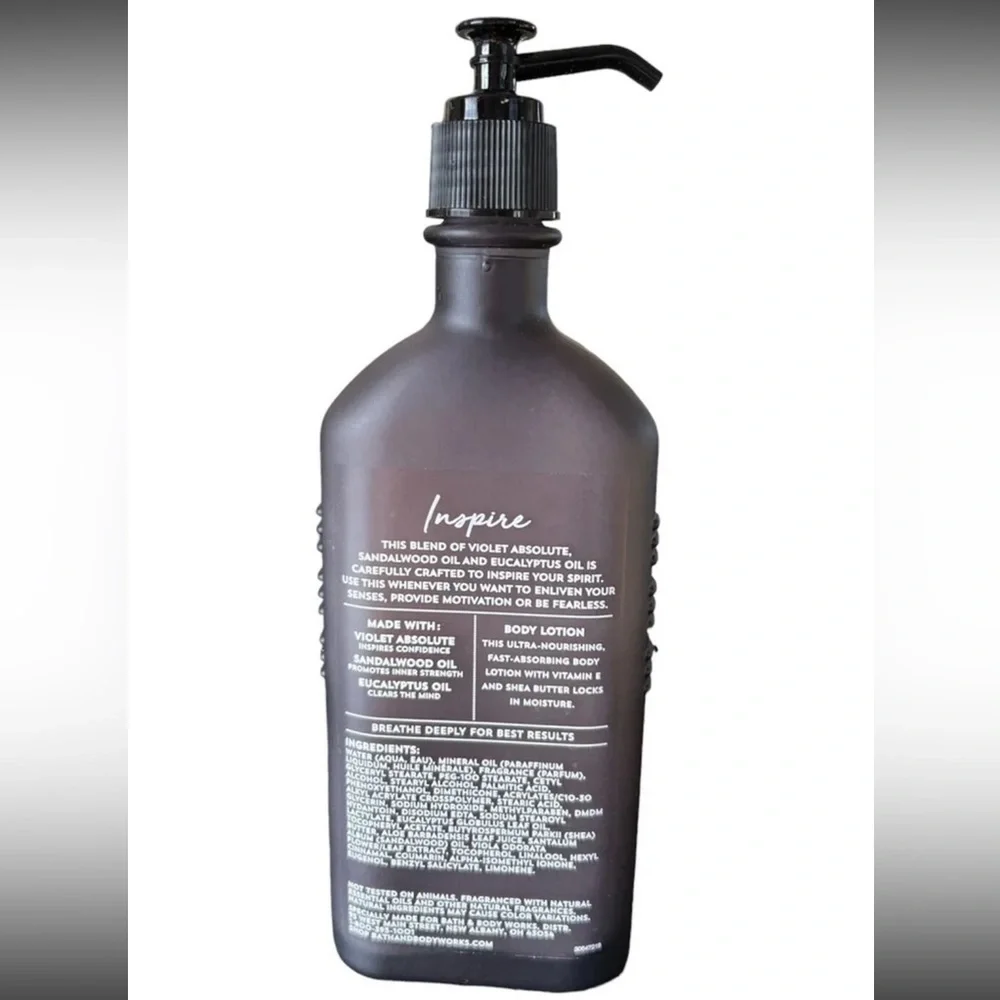Bath & Body Works Aromatherapy Inspire Violet Sandalwood Eucalyptus Lotion NEW